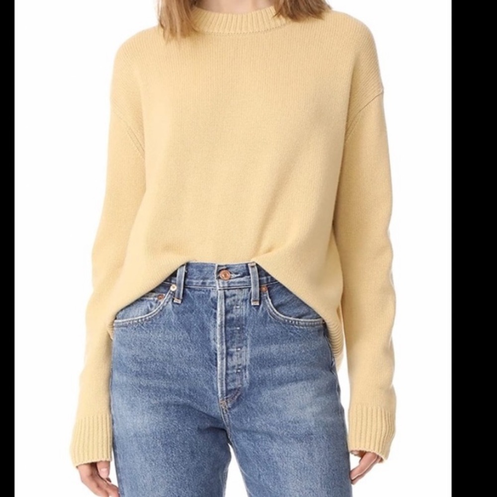 VINCE 100% NWT cashmere yellow sweater